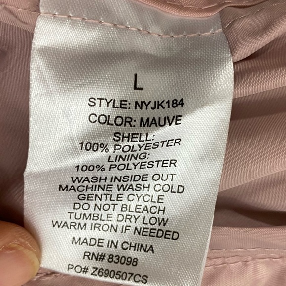 Ci Sono Original Light Pink Womens Size Large Hooded Rain Jacket - Picture 8 of 14